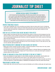 Image of Journalist Tip Sheet