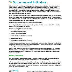 Outcomes and Indicators
