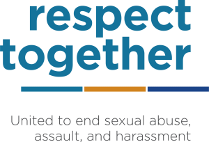 Respect Together - United to end sexual abuse, assault, and harassment - logo and tagline
