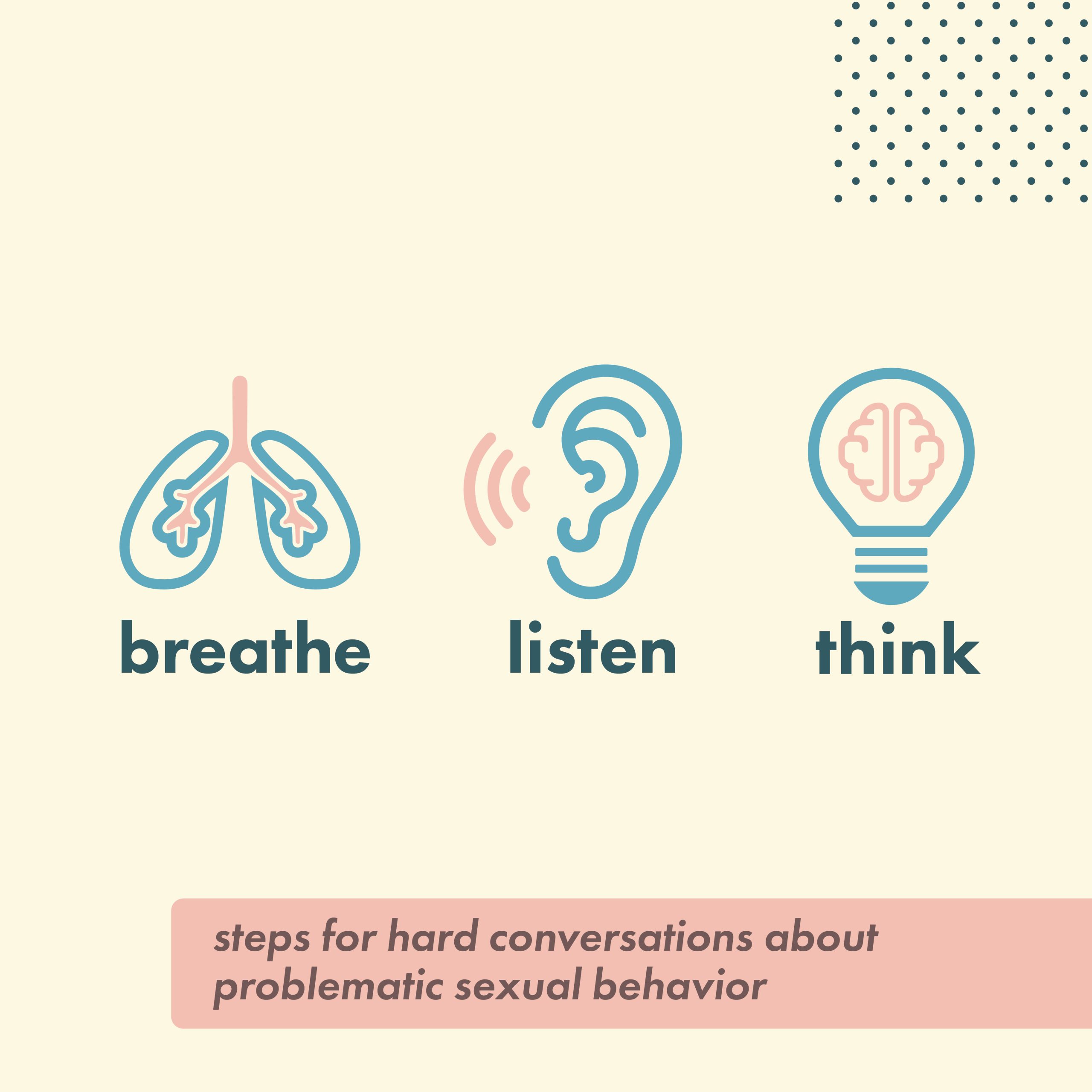 Breathe, listen, think