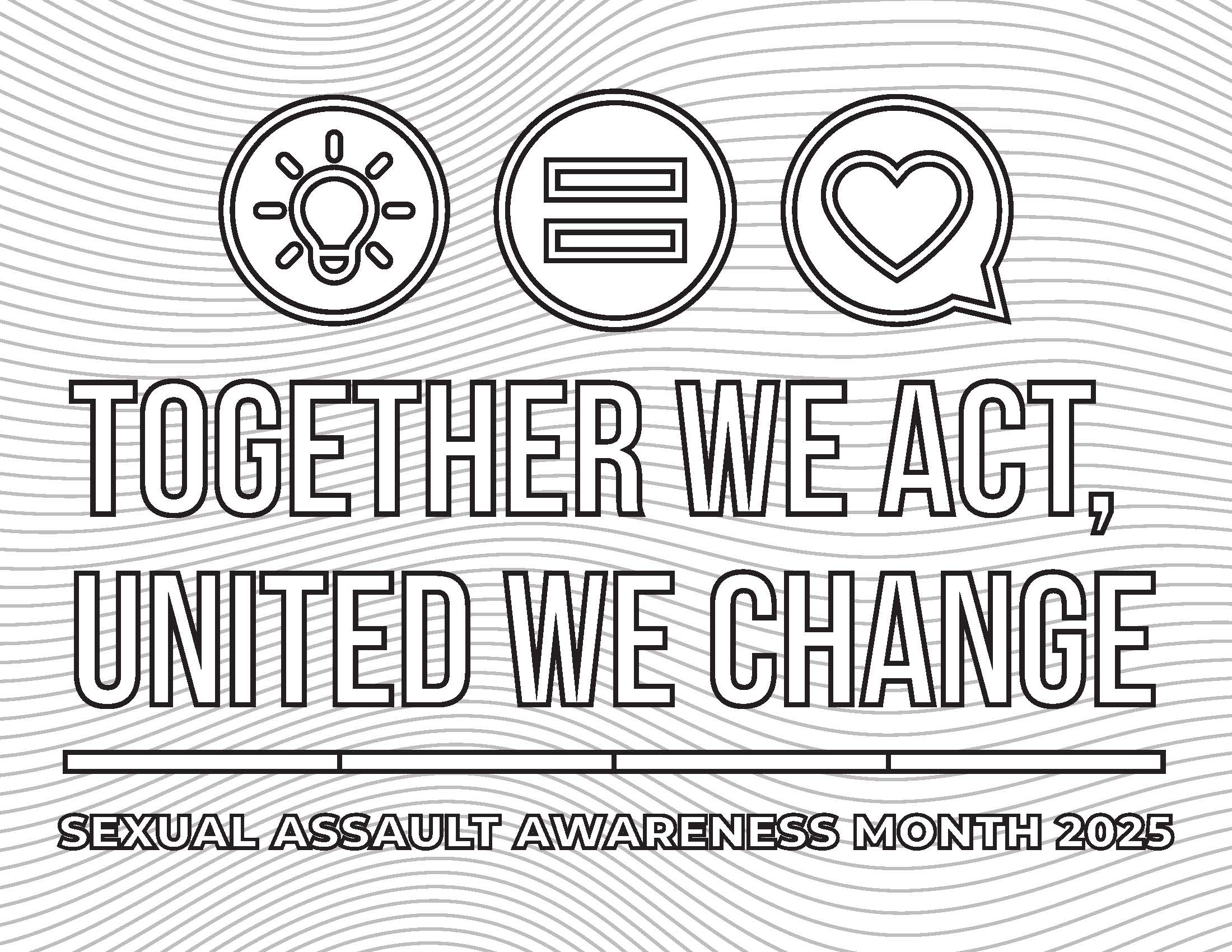 Together We Act, United We Change Coloring Page